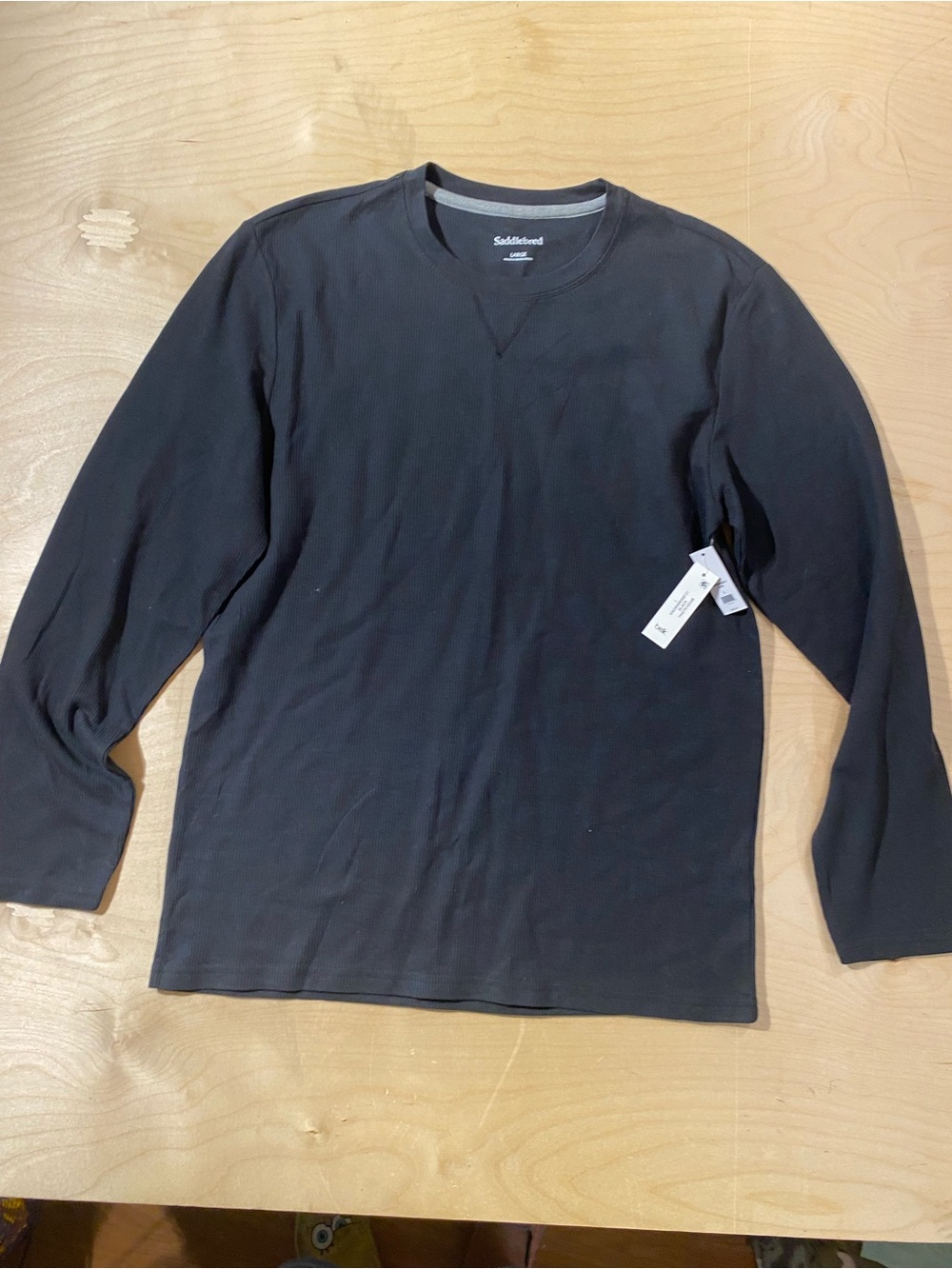 Saddlebred Black Long Sleeve Crewneck Tee Large (SW)